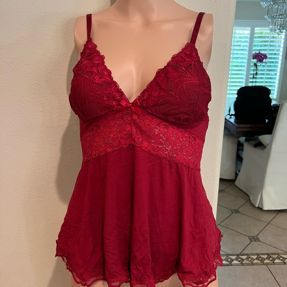 Red lace lingerie/top